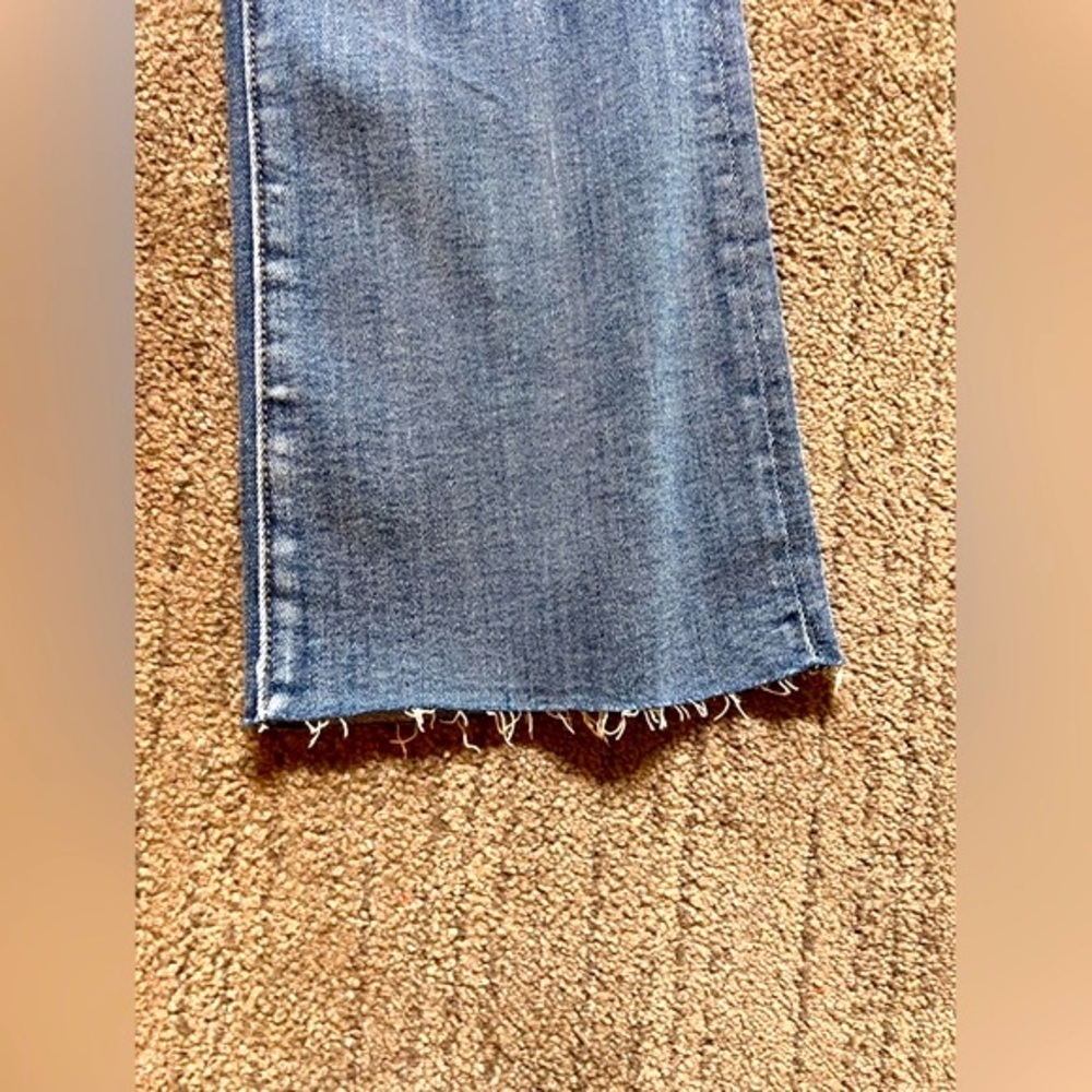 DRIFTWOOD Women’s Kick Flare High Waist Raw Hem ROXY Medium Wash Jeans - Size 29 - Picture 3 of 10